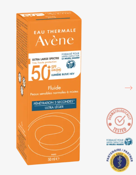 Avène Fluide invisible/teinté 50ML	ECRAN PEAU GRASSES