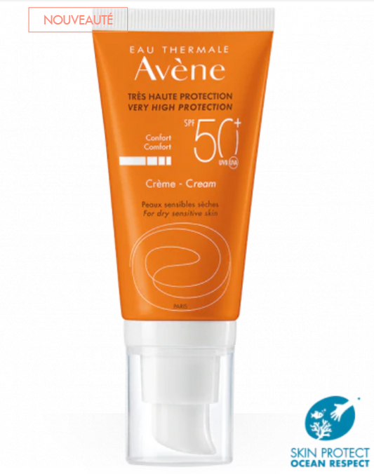 Avène Crème Solaire  Peau sensible a seche invisible / teinté 50ML	ECRAN PEAU SECHE