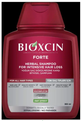 Bioxcin Forte shampooing Rouge 300ML	SHAMPOING ANTI CHUTE