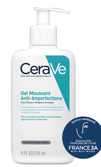 CERAVE Gel MOUSSANT Anti-Imperfections 236ML	GEL NETTOAYANT / PEAU GRASSES A IMPERFECTION