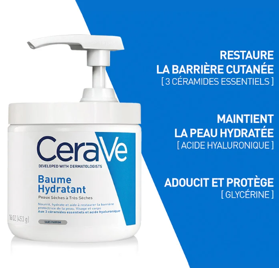 Cerave Baume Hydratante 177ML	CREME HYDRATANTE EMULSION / PEAU SECHE