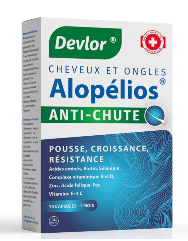 DEVLOR ALOPELIOS BOITE DE 30	COMPLEMENT ALIMENTAIRE ANTI CHUTE