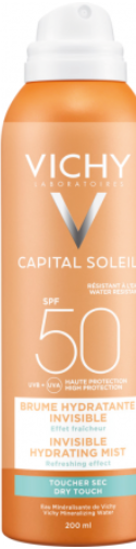 VICHY CAPITAL SOLEIL BRUME HYDRATANT + LAIT APRES SOLEIL 200ML 	 ECRAN TOUT TYPE DE PEAU